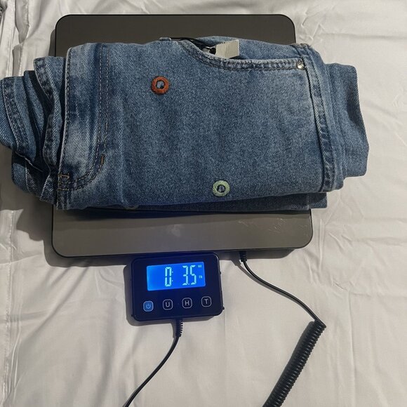 BlueSteel Jeanswear Embroidered Jeans Multicolor Accents Size 42 or 31 waist Den - Picture 9 of 9